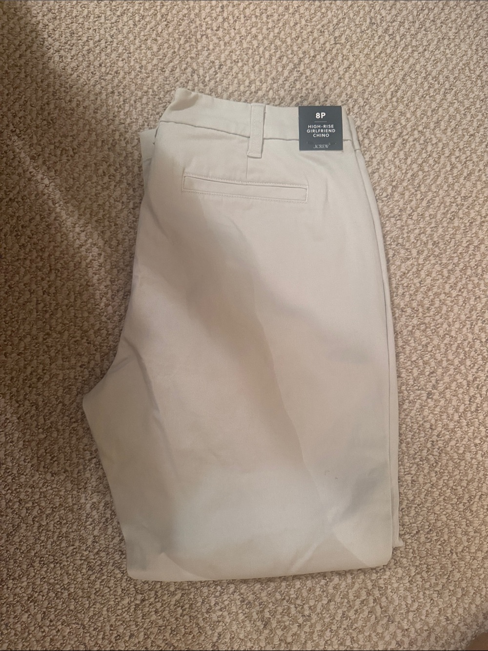 J. Crew Factory Straight-Leg Chino Pants in Cream